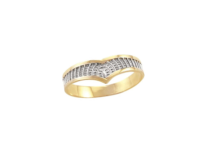 Two Tone Plated Mens Ring